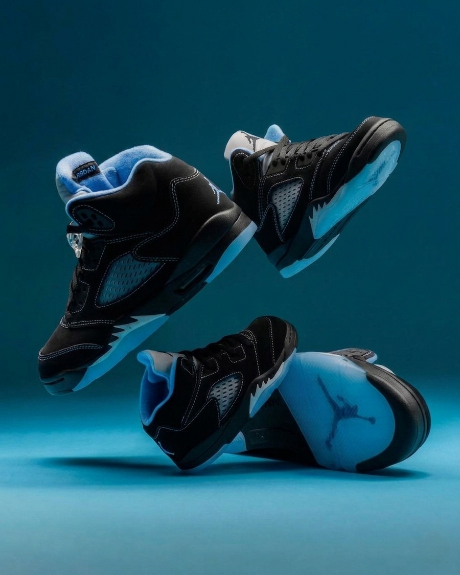Air Jordan 5 "Black/University Blue"